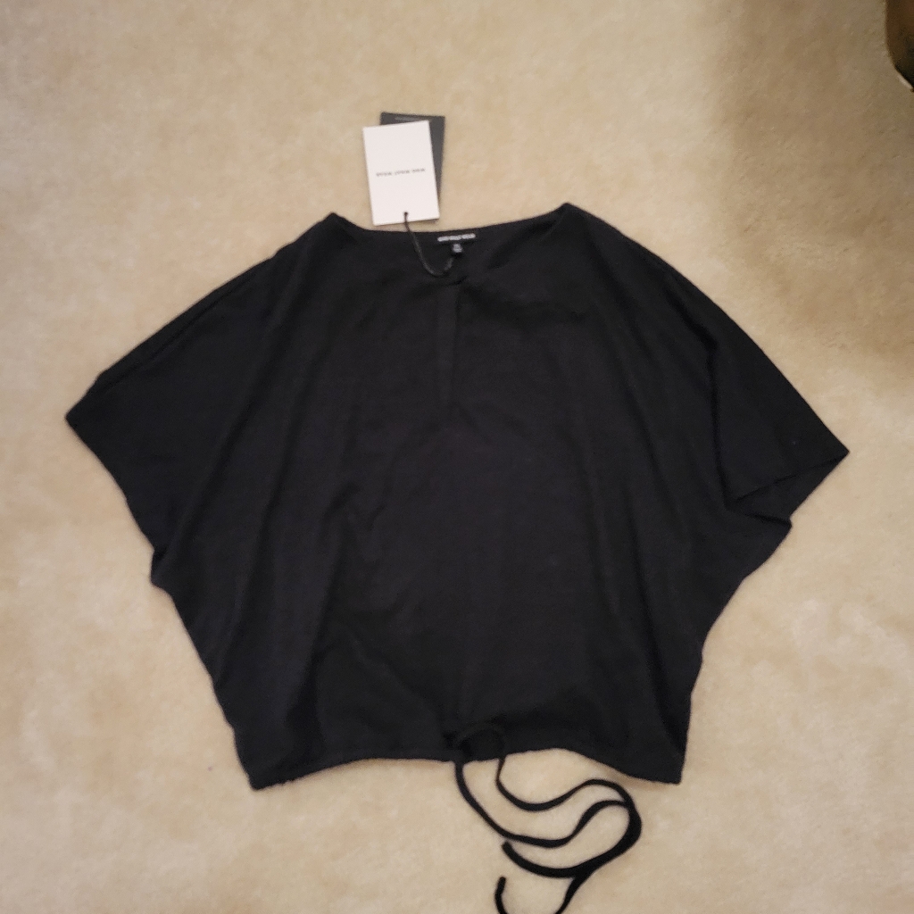 Black Draw String Top